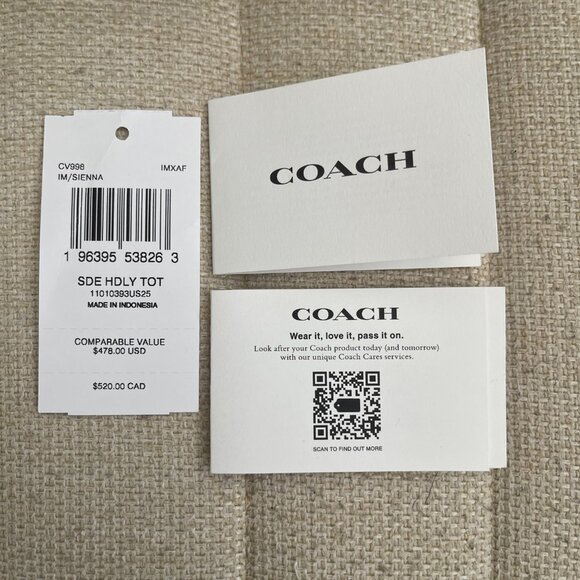 Hadley Tote Bag In Suede (color sienna) - Picture 8 of 8